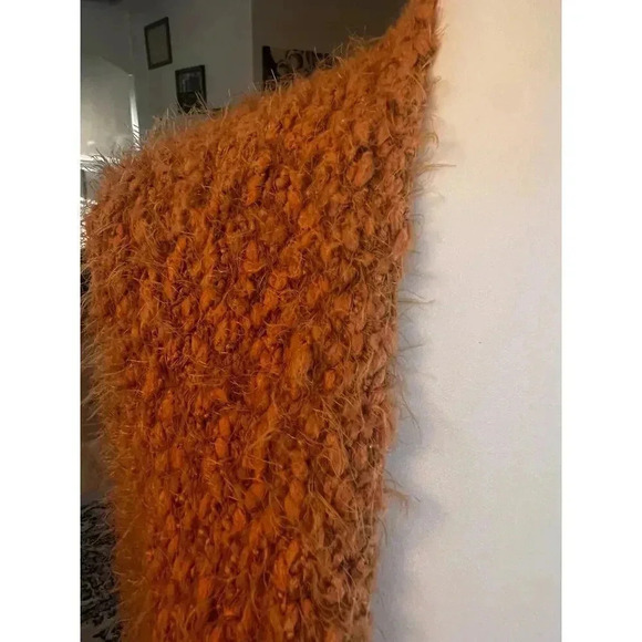 debut oversized cardigan orange soft fuzzy size m/l - Picture 2 of 6